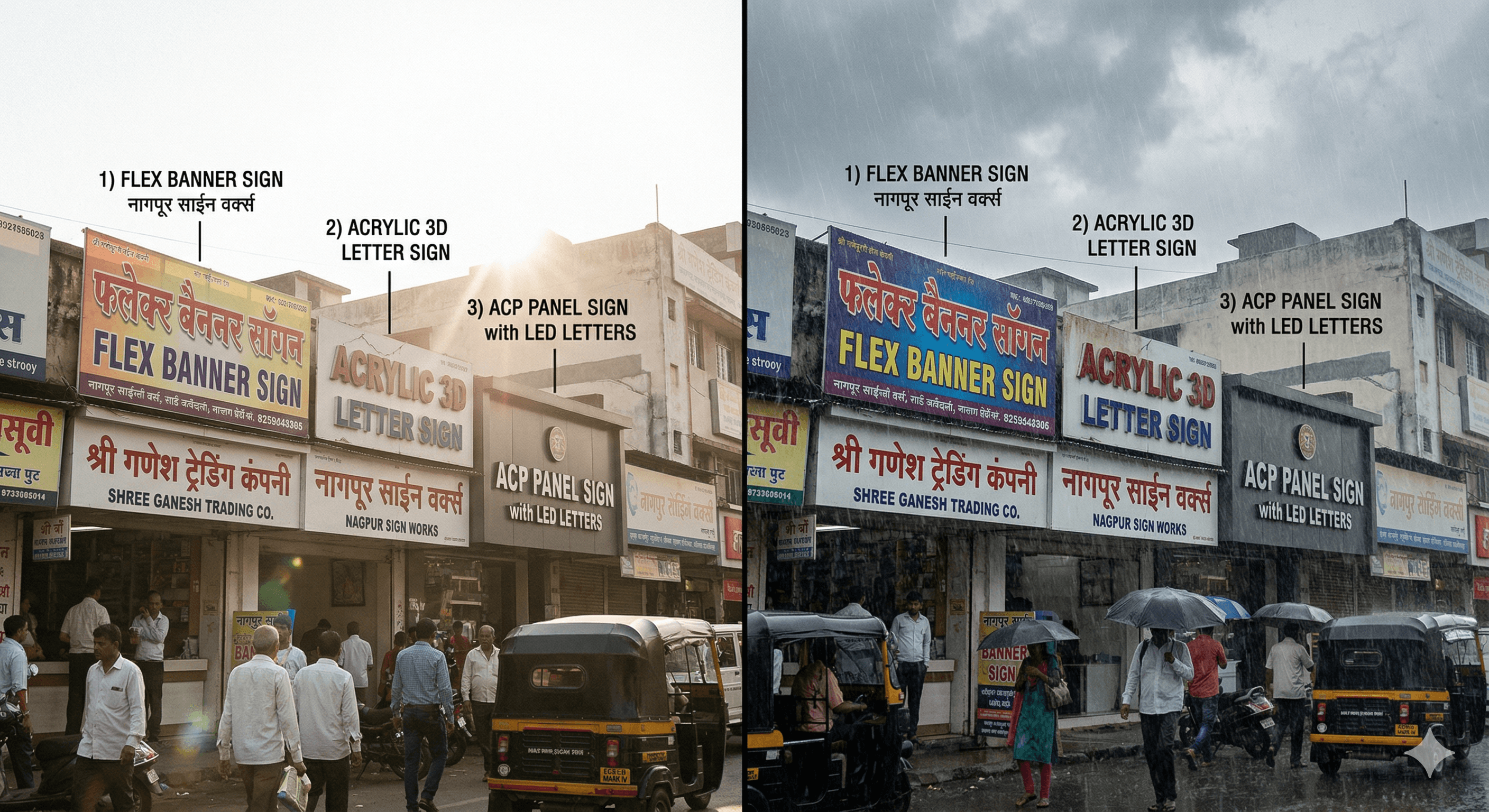 ACP vs Acrylic vs Flex — Which Survives Nagpur's Weather?