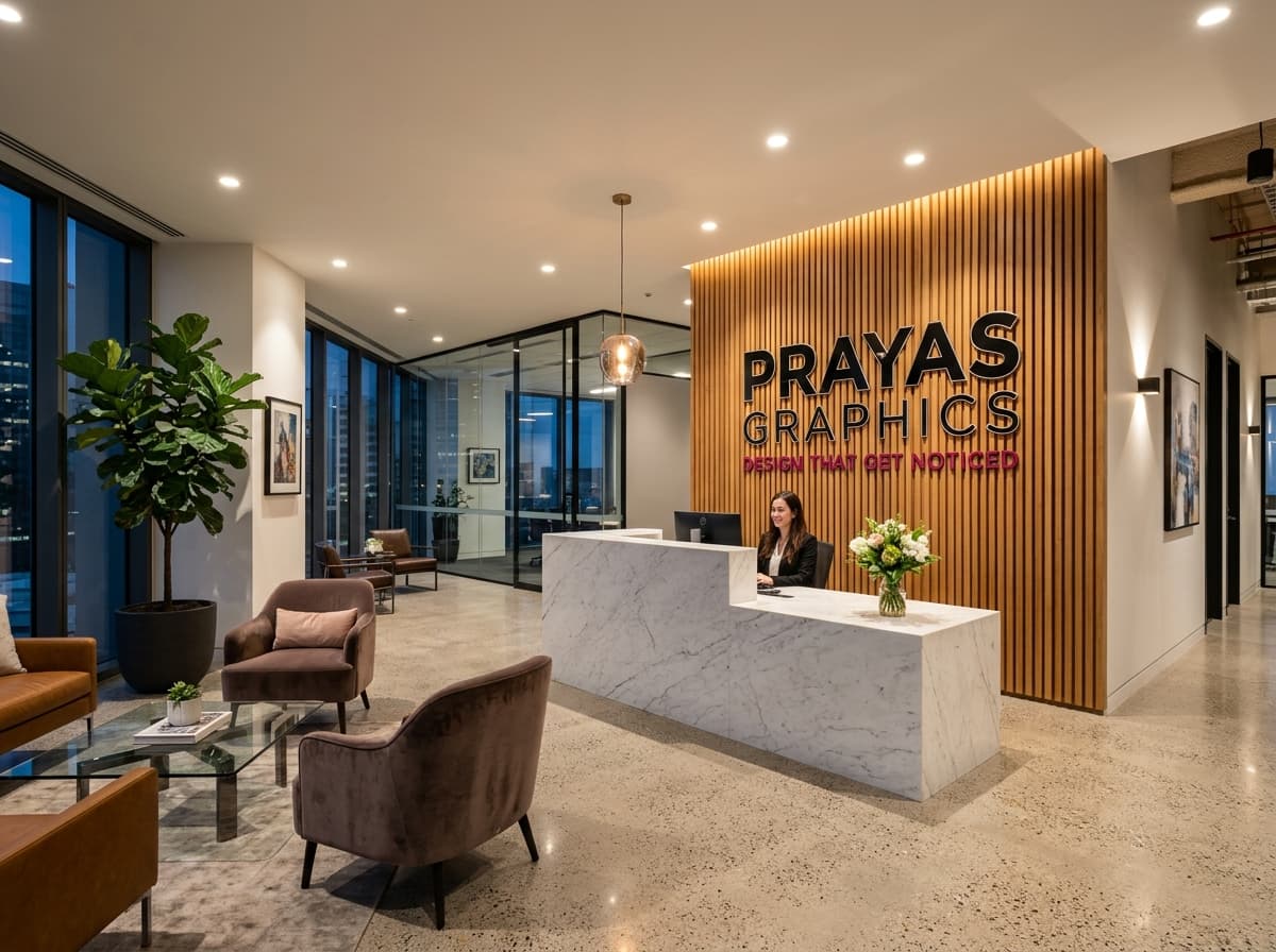 Corporate Reception 3D Architectural Wall Branding