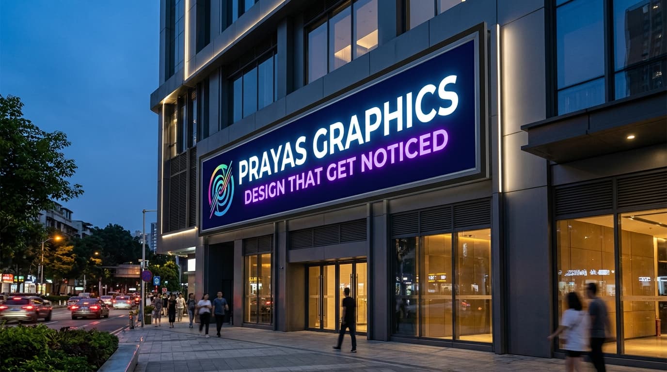 Flex Backlit Signboard on storefront facade